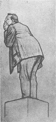Reger as conductor, drawing by Willy von Beckerath