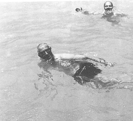 Eugen Jochum and Bernard Haitink enjoying a swim in the USA, 1961