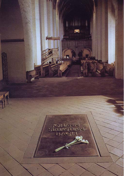 Bach's last resting place in the Thomaskirche