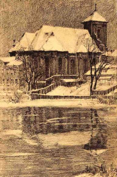 Die Burgkirche im Schnee