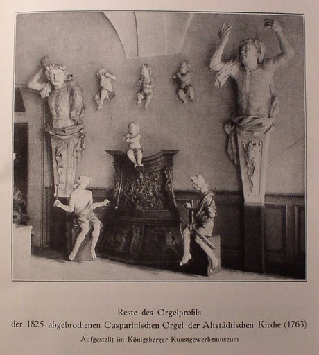 Orgelteile der Orgel der Altst&auml;dtische Kirche im Kunstgewerbemuseum in K&ouml;nigsberg