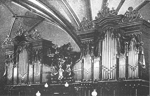 Orgel im ver&auml;nderten Zustand, auf der Nordempore