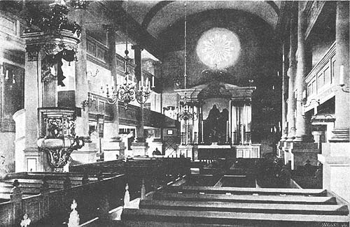 Innenansicht der Sackheimer Kirche