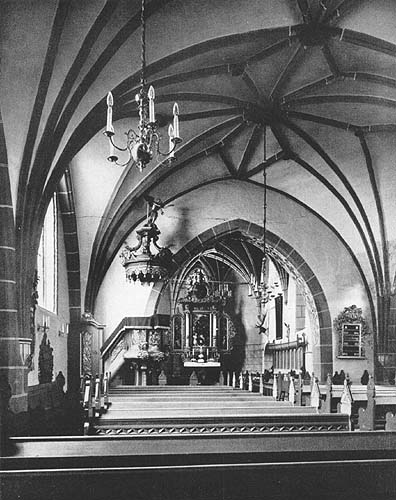 Innenansicht der Steindammer Kirche